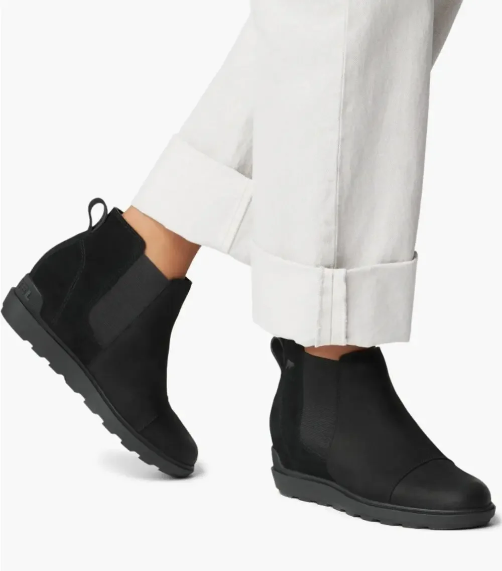 Sorel Evie II Waterproof Wedge Ankle Boots With Lugged Sole